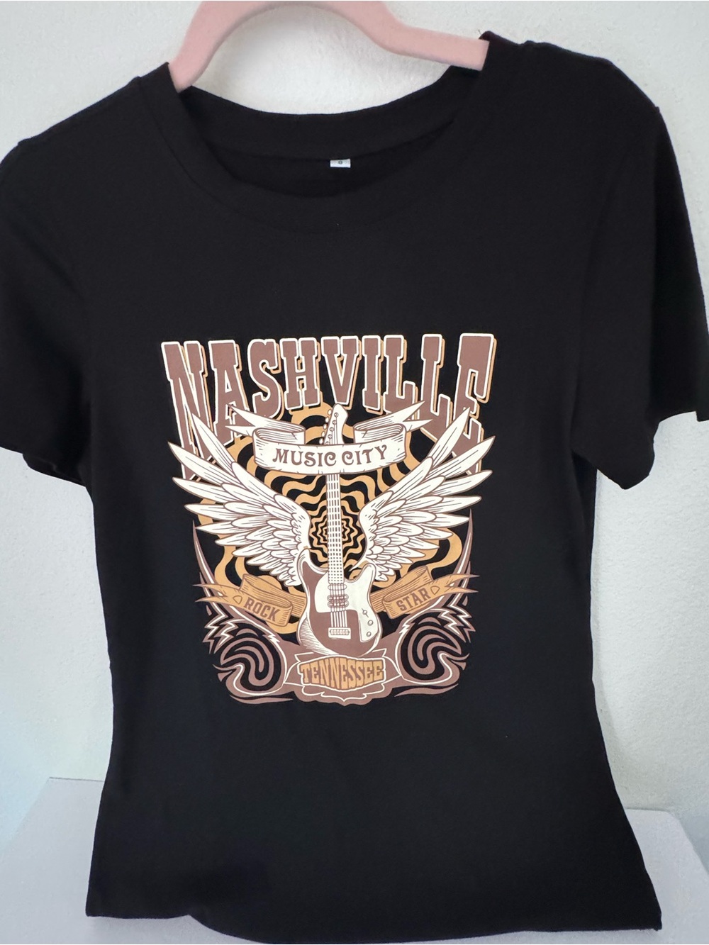 Ladies Nashville Music City Graphic Mini Tee Dress SZ S